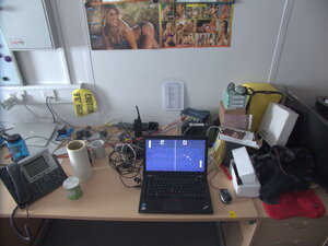 I made an office for myself in the WASP (the poster was not put up by me, a lucky accident!)