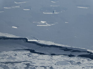 The edge of an ice sheet.