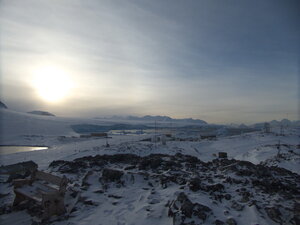 At Rothera point there's a cross on the South end above the wharf. The view of the base with the rest of Adelaide Island behind it is quite a sight to behold.